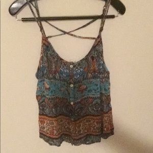 Bohemian flowy crop top